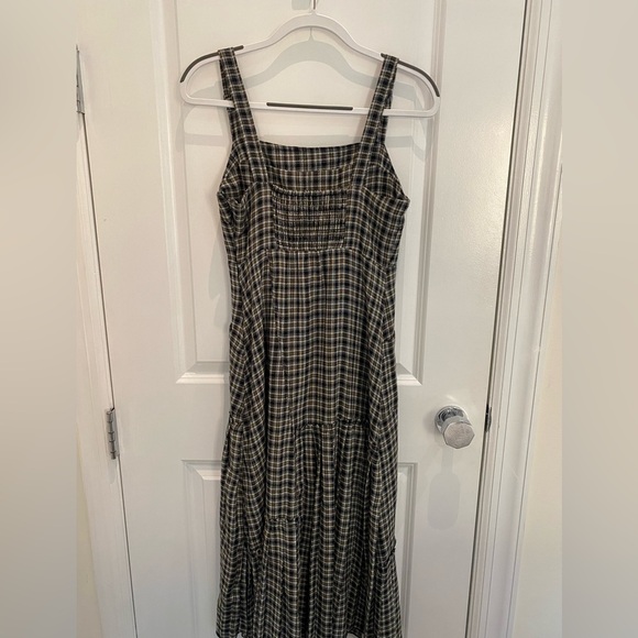 Urban Outfitters BDG Plaid Asymmetrical Patchwork Maxi Dress - Picture 4 of 6